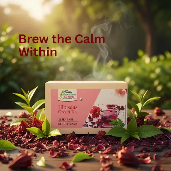 Hibiscus Green Tea – Refreshing Herbal Fusion - 25 dips